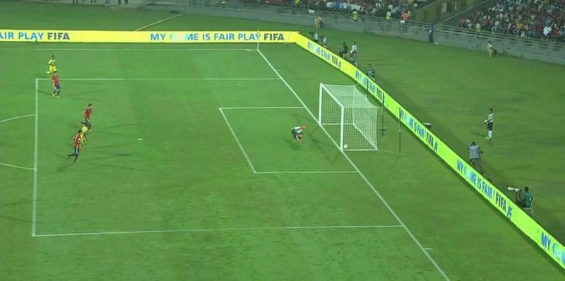 The controversial moment of the match